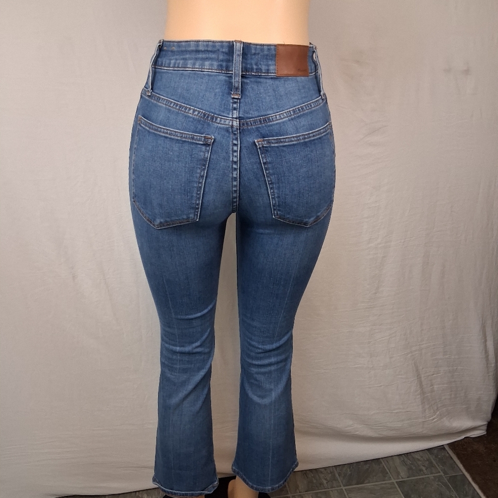 Madewell Medium Blue Cropped Bootcut Jeans Size 26 - Picture 9 of 16